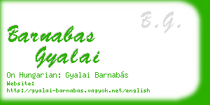 barnabas gyalai business card